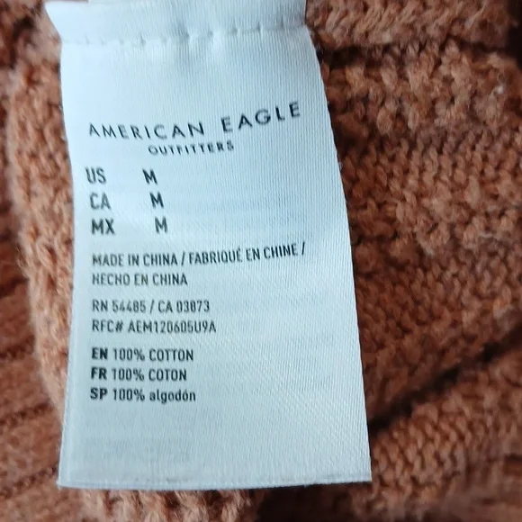 American Eagle Outfitters Cable Knit Cropped Tank Womens Medium Y2K Babydoll - Picture 4 of 4